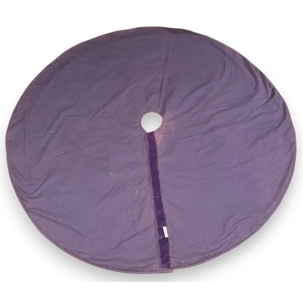 Pottery Barn Design Studio Christmas Tree Skirt Purple Blue Velvet Diamond